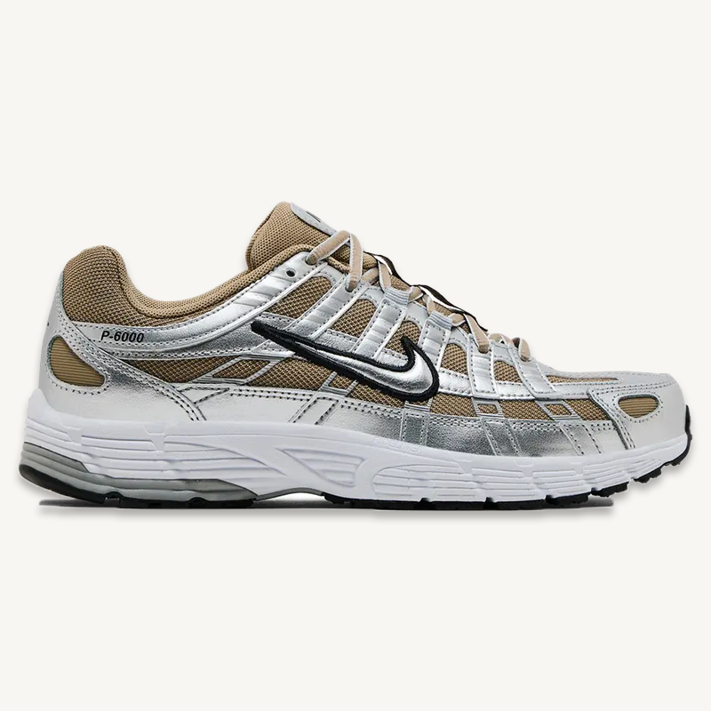 Nike P-6000 Khaki Metallic Silver